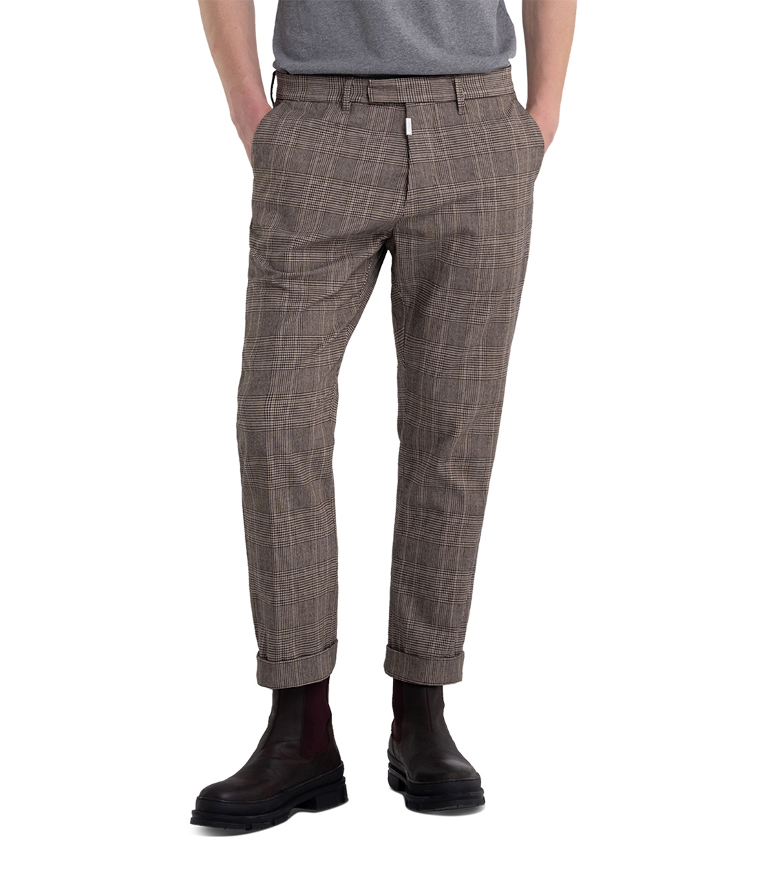 アーミーテーラリング チェックコンフォートパンツ 詳細画像 ブラウン系 1